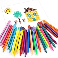 Aolso WashableCrayons, 36 Non-Toxic Colors for Drawing and Crafts, Educational Learning Colouring Pencil Pack for 1-6 Year Olds, (EUV8-SLLB-36SE-FBA)