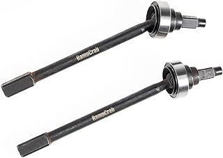 RampCrab RC Car Hard Steel Front Axle CVD Drive Shaft for Axial RC Crawler 1/18 UTB18 Capra Unlimited Trail Buggy, Upgrades Parts Accessories