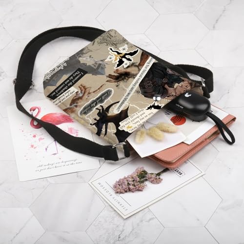 POFULL Dragon Rider Gift Book Series Gift Bookish Merch Romantasy Fantasy Book Lover Crossbody Bag3
