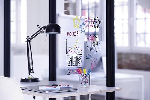 Miniatura 4 de edding 95 marcador de vidrio - negro - 1 bolígrafo de vidrio - punta redonda de 0.059-0.118in - rotulador de ventana lavable - para escribir y