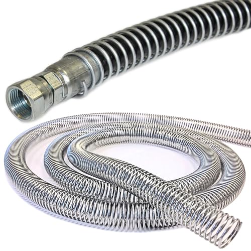 Electriduct 7/8" Steel Spring Guard Flexible Pipe Hose Protector Metal Spiral Wrap Armor Cover - 23mm - 10 Feet by Electriduct - Used condition - US$25.24