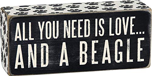 Primitives by Kathy Box Sign, 2.5-Inch by 6-Inch, Beagle