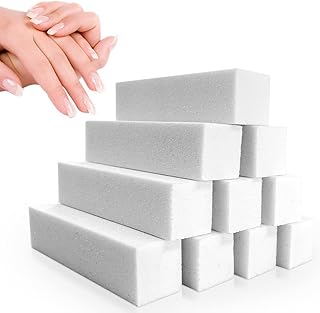 Nail Buffer Block For Gel Nails Prep White Block Nail Buffer 10 Pcs Great Nail Buffer Block For Natural Nails UK Company Nail Sanding Blocks Files And Buffers 4 Way Professional Nail Buffer Nail File