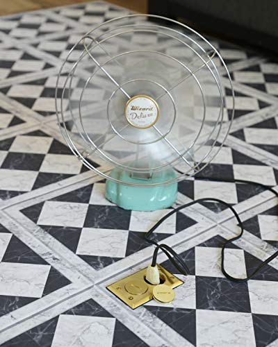 Con-Tact Brand Flooradorn Vinyl Floor Appliques Self-Adhesive, Decorative And Removable Tiles, 12"X12", Marble Harlequin, 6 Count #TOP3