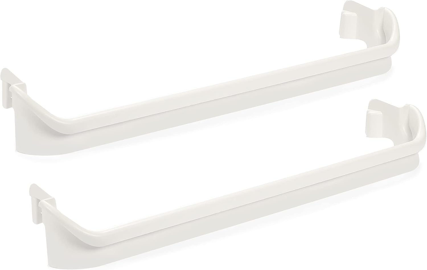 Kojem 240534701 240534901 Replacement Refrigerator Door Shelf Rail Compatible with Frigidaire Kenmore Refrigerator Rack Bar White (1X 240534701, 1X 240534901)