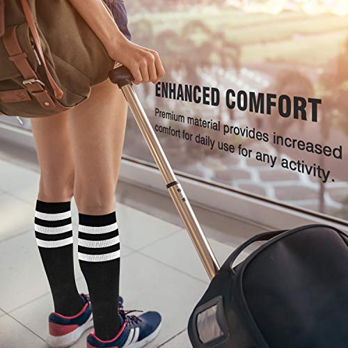 Image of NEWZILL Medical Compression Socks for Women & Men, 20-30 mmHg Knee-High Support for Circulation, All-Day Comfort for Work Travel Running Cycling and Fitness