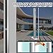Glass Balustrade Post System - End Post - 43.5inch Silver Glass Railing Post for Decks, SUS304 Stainless Steel Glass Stair Post for Indoor & Outdoor for Balcony, Attic, Pool, Porch - 1Pack…