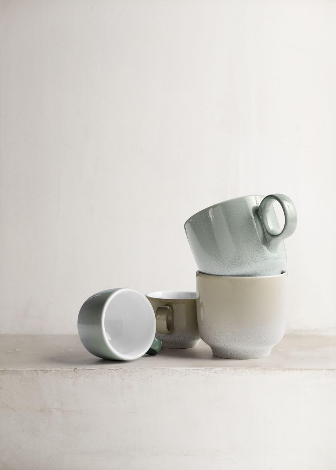 Seltmann Weiden Sento Home Espressotassen ohne Henkel 80 ml – 6er Set – Porzellan, Spülmaschinen- & mikrowellengeeignet – Mokkatassen in klassischem Weiß