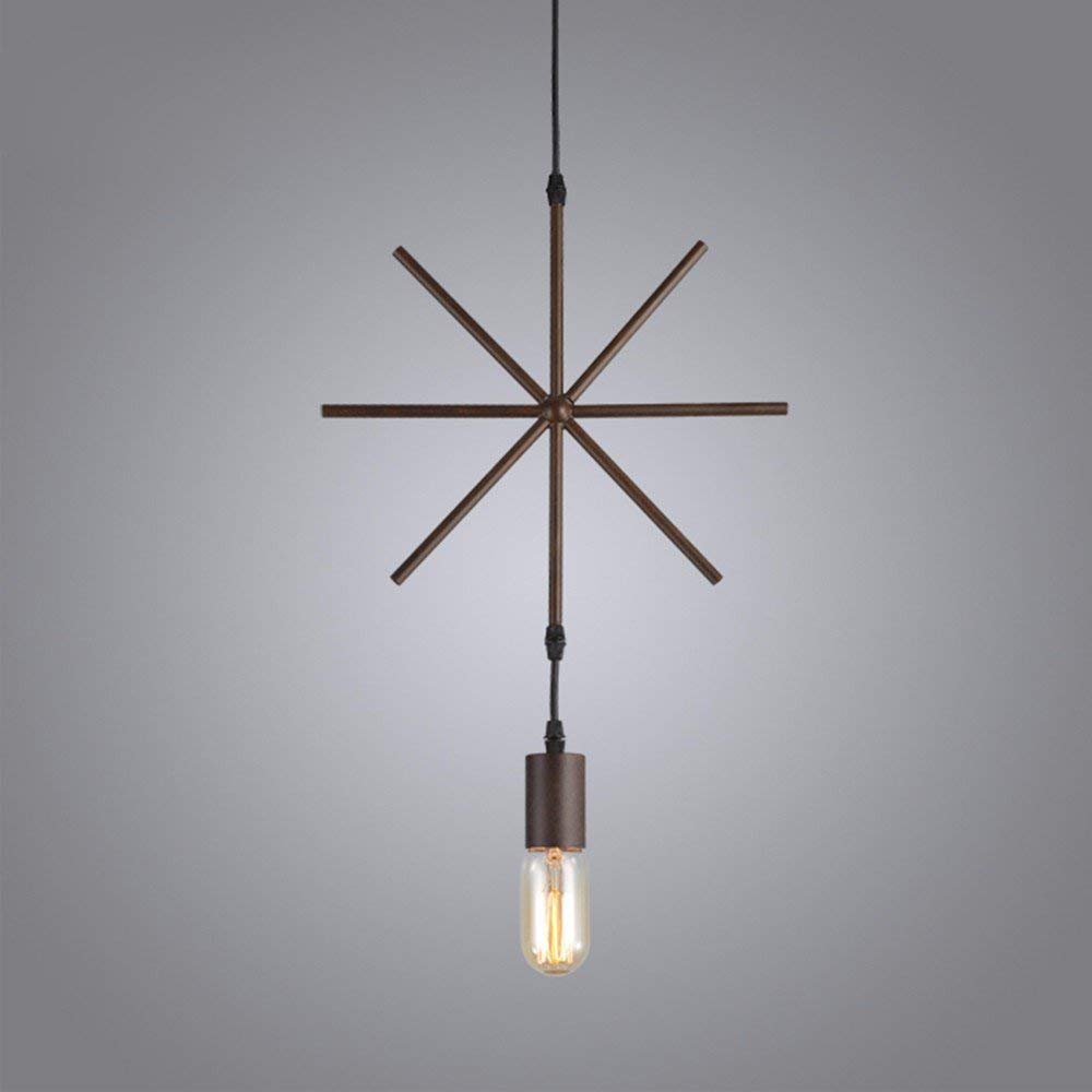 Plafonnier lustre géométrie en fer 32x32cm suspension industrielle noir - 5