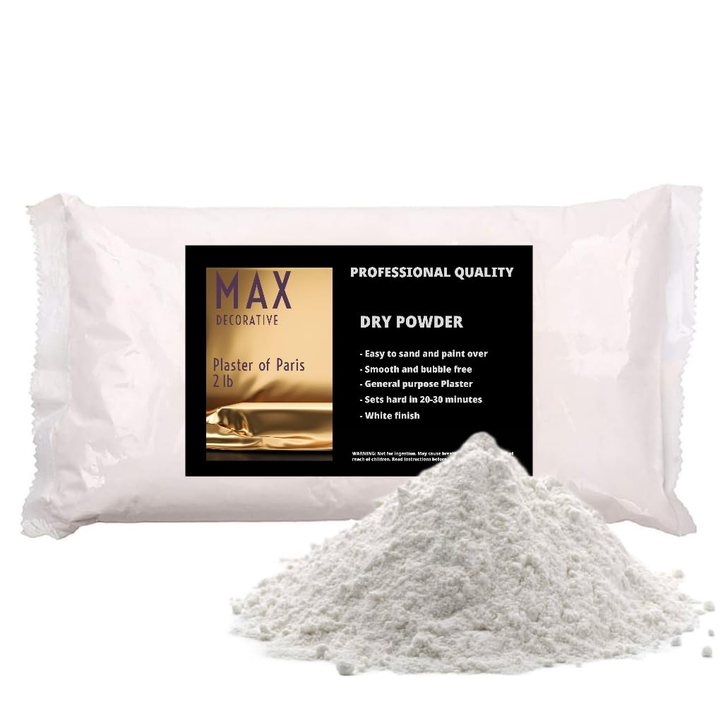 MAX Plaster 1lb Quickset and Quick Dry Powder White Premium Art