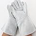 Srliya 1 Pair Welding Gloves 35cm High Temperature Separate Fingers Hot Proof Mitts Tool for Working