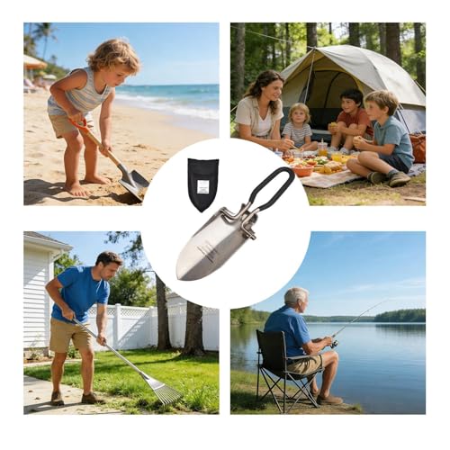 Pelle pliante portable extérieur pliable acier inoxydable rando - 5