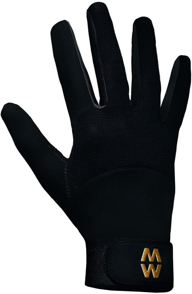 Macwet Men's & Women's 1 Pair Long Mesh Sports Gloves 7 Black