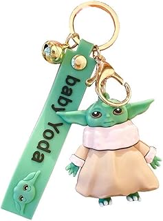 jiffybair Baby Yoda Keychain Grogu Keyring Star Wars Gifts Mandalorian The Child Kids Toys