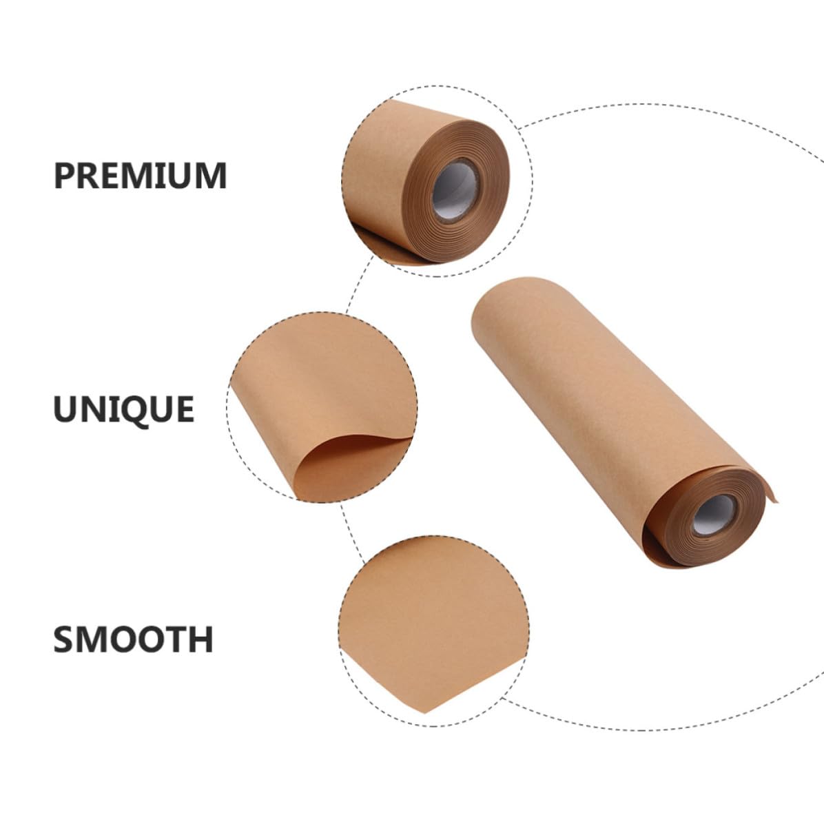 ibasenice Papier Papier Sûr Odeur Marron 45 Cm X 30 Rouleau pour Emballage Cadeau et Artisanat pour Emballage et Travaux Manuels