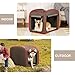 Petsfit Pop Up Dog Crate, Portable Dog Crates for Medium Dogs，Lightweight&Collapsible Pet Cage Cat Kennel, Included Soft Mat and Carrying Case，Red，Medium
