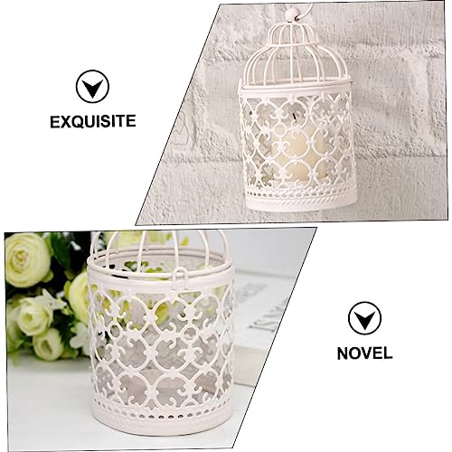 Cabilock 3 Pcs Hollow Bird Cage Candle Holder Simple Candleholder Creative Candlesticks Cage Candlestick Iron Candlesticks Tealight Stand Iron Art Candle Holder Home Adornment Iron Crafts