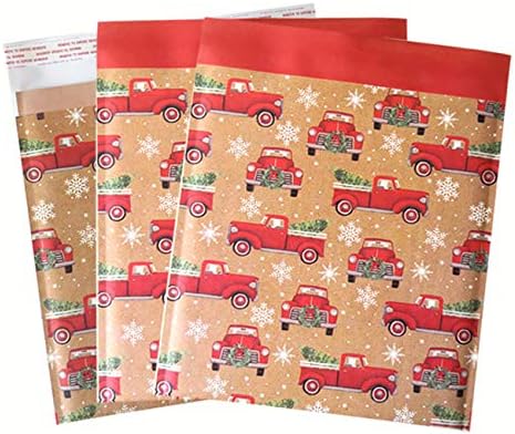 Orgrimmar 10 Packs 10.8"x11.2" Bubble Mailer Bubble Cushioning Bags Bubble Envelope Self-Seal Wrap Holiday Bubble Pouches Bags (Cars)