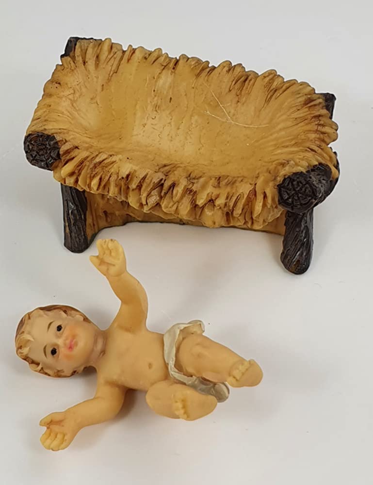 Riffelmacher Krippenfigurenset Basic 11-TLG. 78314-8-11 cm - Handarbeit Weihnachtskrippe Jesus Geburt Weihnachtswunder Heiligabend Dekoration