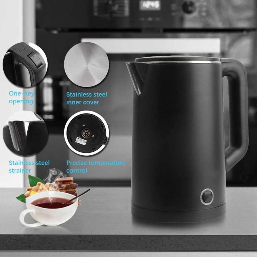 2.3L Electric Kettle High Power Stainless Steel Water Boiler Anti Dry Electric Tea Kettle for Home Water Heating Black hopeful Octopus feet