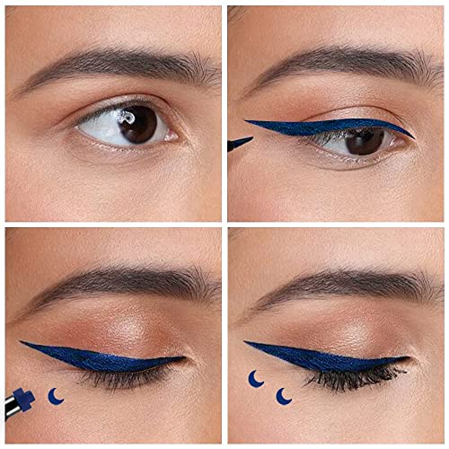 Evpct 4 In 1 Stars Flowers Hearts Moon Face Stamps Eyeliner Makeup Set,Purple Blue Red Pink Star Heart Colored Liquid Winged Eyeliner Stamps Wingliner Star Shapes Eye Liner Wing Eyeliner Stamp Tool 2 thumb #5