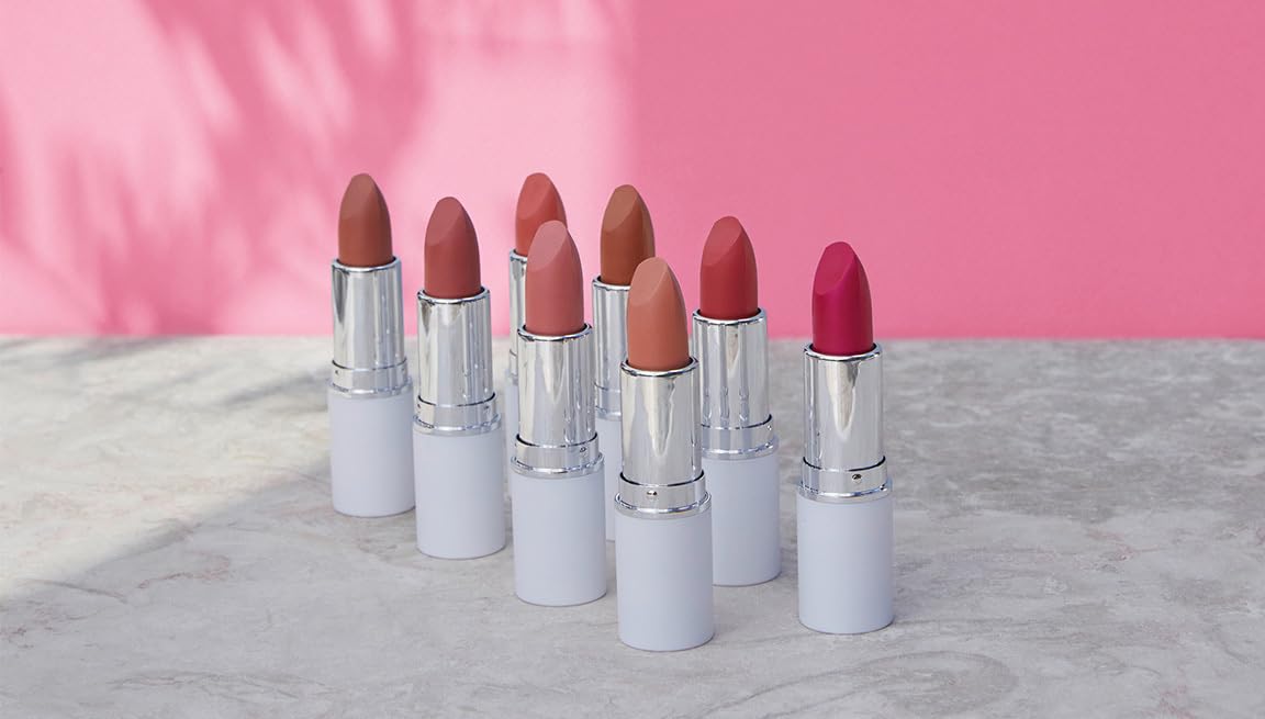 lavera Cream Glow pomadka do ust - różowa Universe 08 - intensywny kolor - błyszczące wykończenie - wysoki komfort noszenia - trwałość do 6 godzin - wegańska - naturalny kosmetyk (1 x 18 g)
