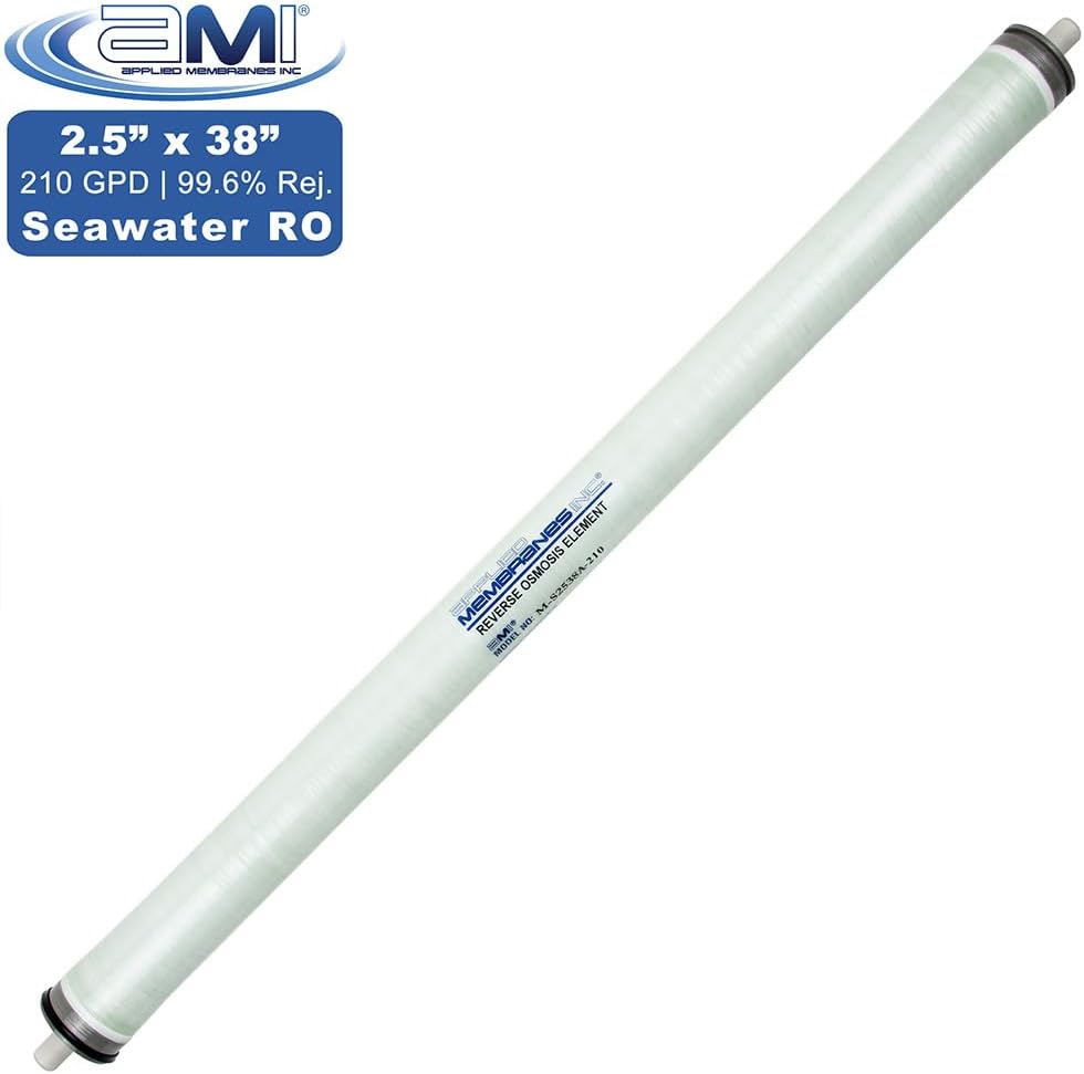 Replacement Membrane for Village Marine Watermaker | Seawater Desalination Reverse Osmosis Membrane | Replaces AquaPro (2.5" x 38" Low Flow (33-3002))