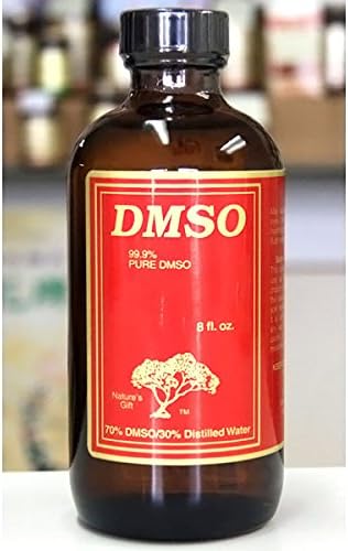 DMSO - 99,9% Puro DMSO Líquido; 70% DMSO / 30% Água Destilada - 227 g