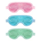Asheyya 3 Pcs Cooling Eye Mask, Reusable Gel Beads Ice Eye Mask for Dry Eyes & Swollen Eyes