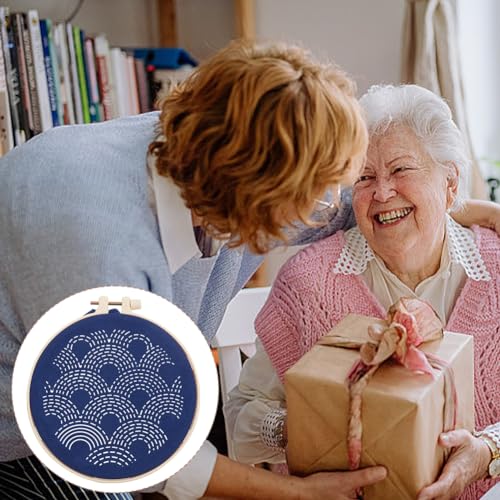 FREEBLOSS Conjunto de 3 kits de bordado Sashiko kit de bordado para iniciantes inclui linha de borda