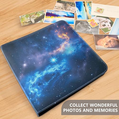Álbum de Fotos Autoadhesivo DIY, Álbum de Recortes con Anillas de 3 Argollas, Libro de Fotos Galaxy Soñador, 40 Páginas, Tamaño 8x10 para Guardar Recuerdos miniatura 5