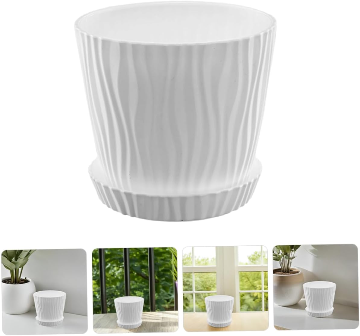 6pcs Decorative Flower Pots Planters for Succulents Indoor Outdoor Garden Pots Balcony Planter Elegant Decorative Plant Containers