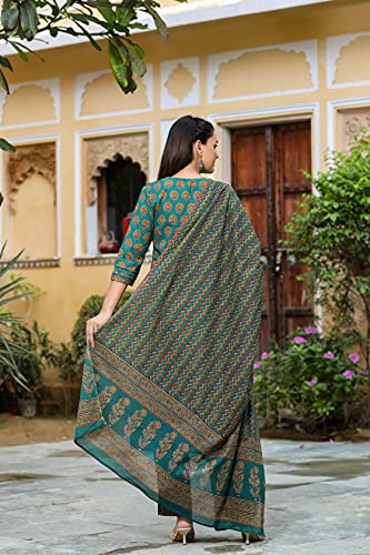 Image of Vaamsi Women's Rayon Blend Floral Printed Straight Kurta Pant With Dupatta
