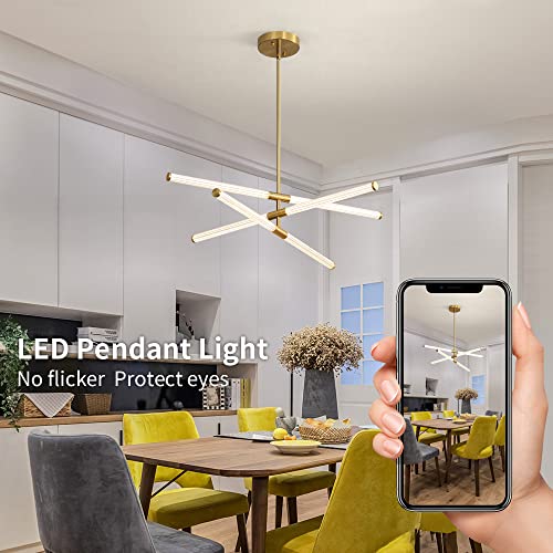 Deyidn Led Sputnik Chandeliers Modern Chandelier Mid Century Light Fixture Gold Lighting For Kitchen Island Dining Room Farmhouse Bedroom Living Room #TOP5