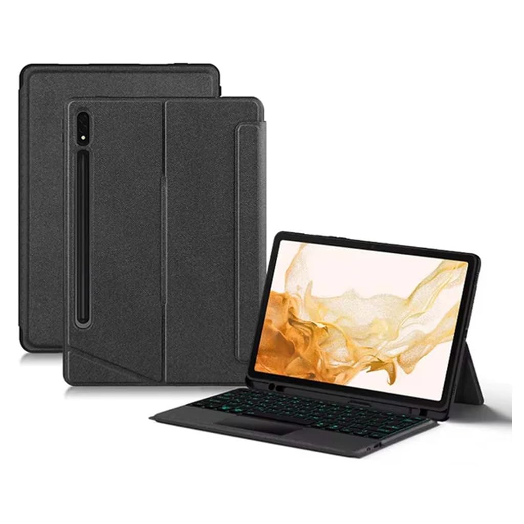 YJ-X700 Keyboard Case for Samsung Galaxy Tab S9 FE 10.9 inch Cover/ S9 FE 10.9 inch/ S8 11” / S7 11” with Pencil Holder, Smart Touchpad, 7 Color Backlit, Pen Holder Folio Protective Case (B0CL7K9WKF) Amazon Price History, Amazon Price Tracker
