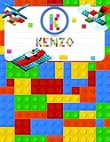  Kenzo: Primary Composition Notebook Story Paper Journal Gifts with Personalized Initial Name & Monogram for Kids (Boys) Dashed Midline / Dotted and ... Exercise Book (Block / Brick Games Design)