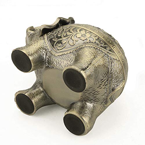 K Cool Metal Backflow Incense Holder Elephant Cone Coil Incense Burner Ash Catcher With Lid, Aromatherapy Ornament Home Office Decoration For Indoor Outdoor (Bronze) #TOP3