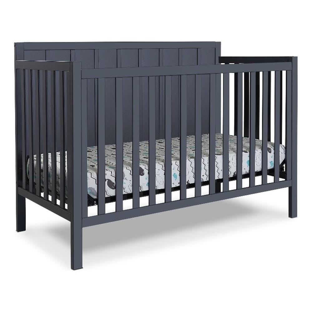 Pemberly Row Contemporary 4-in-1 Convertible Crib in Midnight
