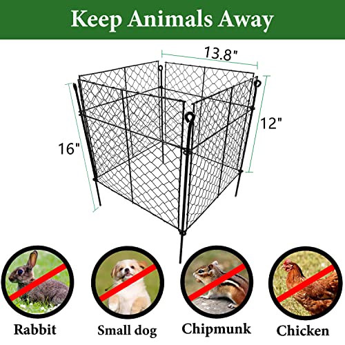 (3 Packs) 13.8" L X 13.8" W X 12" H Chicken Wire Cloche Plant Protector, Protect Vegetables, New Plants/Shrubs, Includes 13 Stakes, Easy To Assemble #TOP2