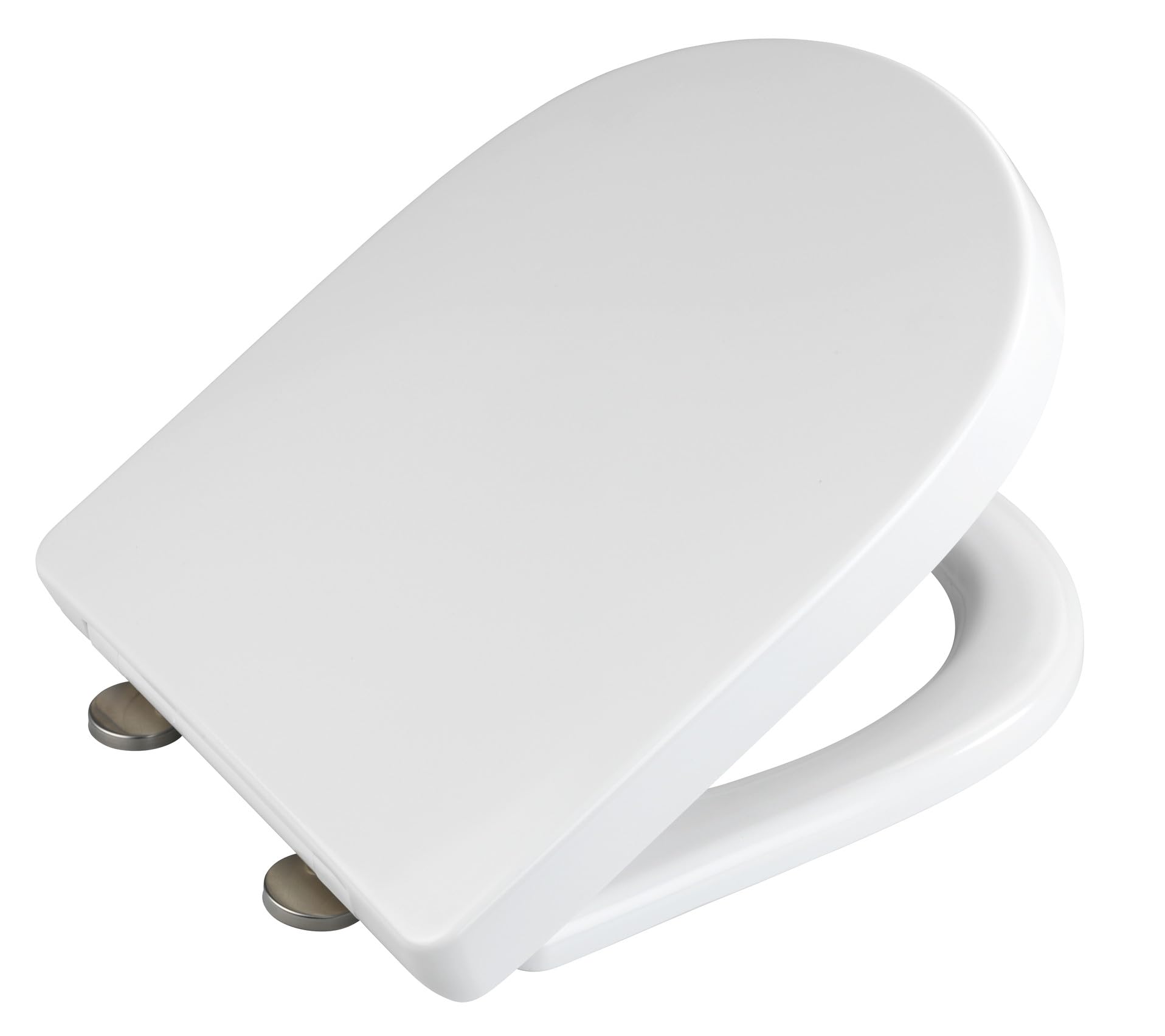 WENKO WC-Sitz Exclusive Nr. 10, hygienischer Toilettensitz mit Absenkautomatik, passend für Laufen Pro und handelsübliche Keramiken, WC-Deckel aus antibakteriellem Duroplast, 36,5 x 47 cm, Weiß