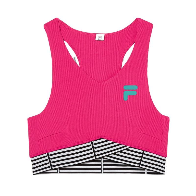 Crop top Fila Bevans Park Baye coloris beetroot pour femme