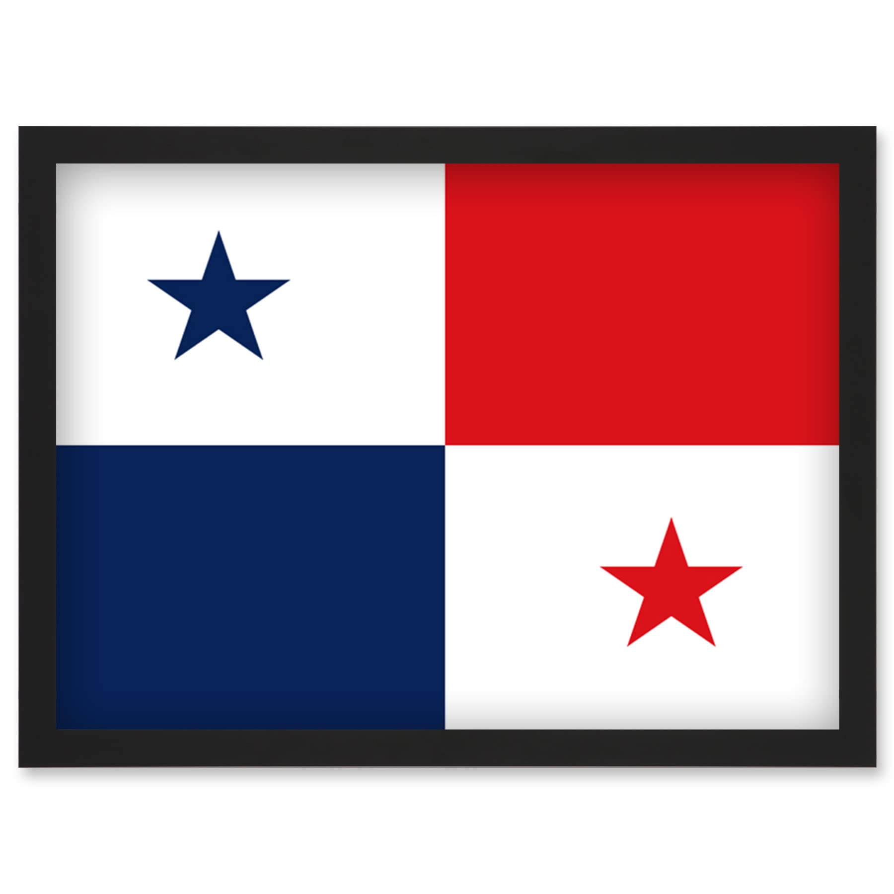 Artery8 Panama National Flag Patriotic Vexillology World Flags Country Region Poster Artwork Framed Wall Art Print A4