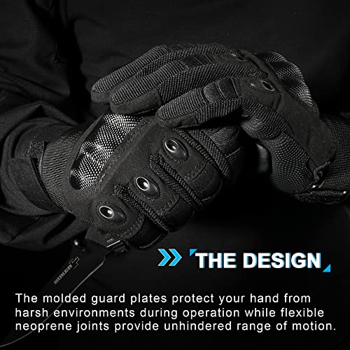 Image of WTACTFUL Tactical Gloves Men Women, Touchscreen Reinforced Palm | Durable Microfiber Material, Breathable, Adjustable Wrist, Anti-Slip, for Motorcycle Airsoft Paintball Cycling Hiking Work