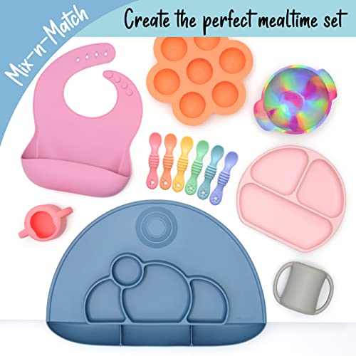 Image of PrimaStella PrimaStella 6-Piece Silicone Baby Feeding Spoons - First Stage Infant Spoons, Soft-Tip Baby Training Spoon - Infant Utensils Feeding Supplies - Dishwasher & Boil-proof