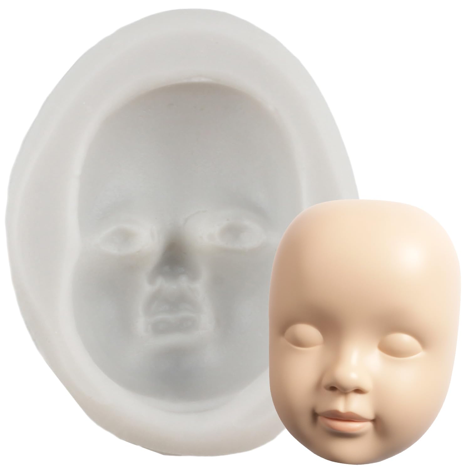 RFGHAC Set di 2 stampi in silicone a forma di personaggi horror, personaggi del film spaventoso, per Halloween, decorazione di torte di zucchero, cupcake, pasta di gomma, caramelle, argilla polimerica