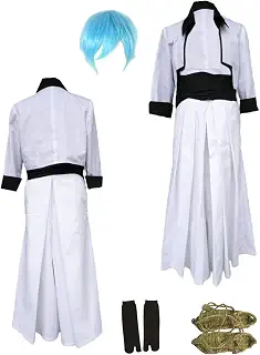 ZNZXYCOS 大人用 アニメ Grimmjow Jeagerjaques コスプレ 白 キャプテン着物 メンズ ハロウィンコスチューム