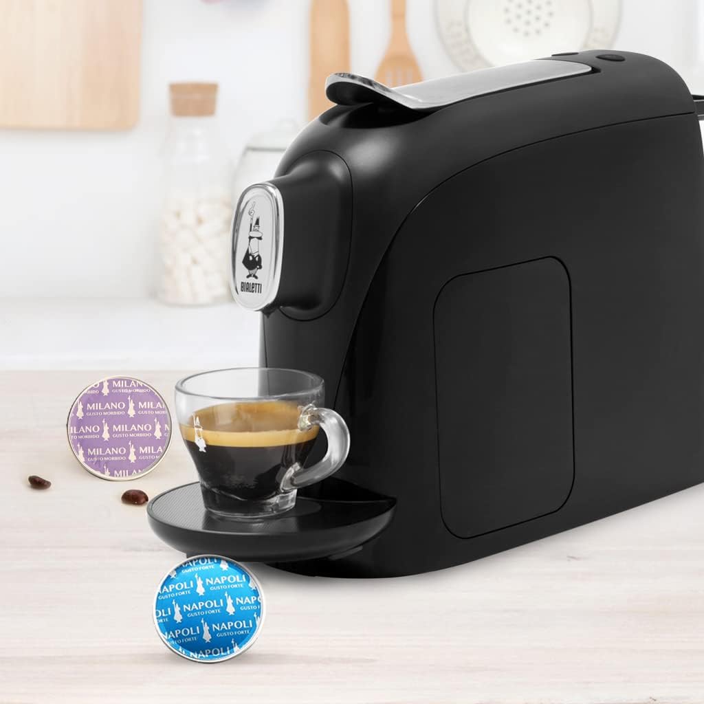 Bialetti Mignon, Macchina Caffè Espresso, Funziona esclusivamente con Capsule Bialetti, Rosso
