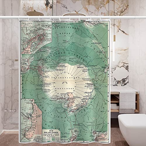 Rideau de douche polyester KnSam carte vintage de qualité supérieure