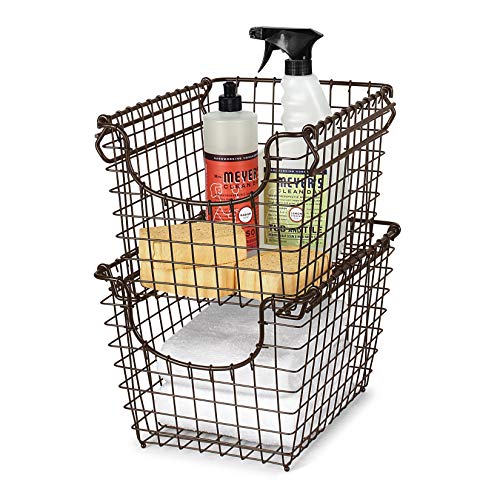 Spectrum Diversified Scoop Stacking Storage Basket, Small, Bronze #TOP5