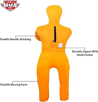 MMA Sports Brazilian Jiu Jitsu Judo Karate Throwing Boxing Dummy - 36-41 Inch Orange Grappling Dummy for Kids